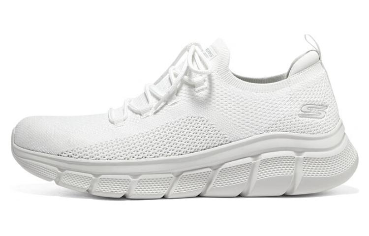 Skechers BOBS B FLEX Mesh, Textile Cushioning Abrasion Resistant Breathable Low top Casual Shoes Men's White