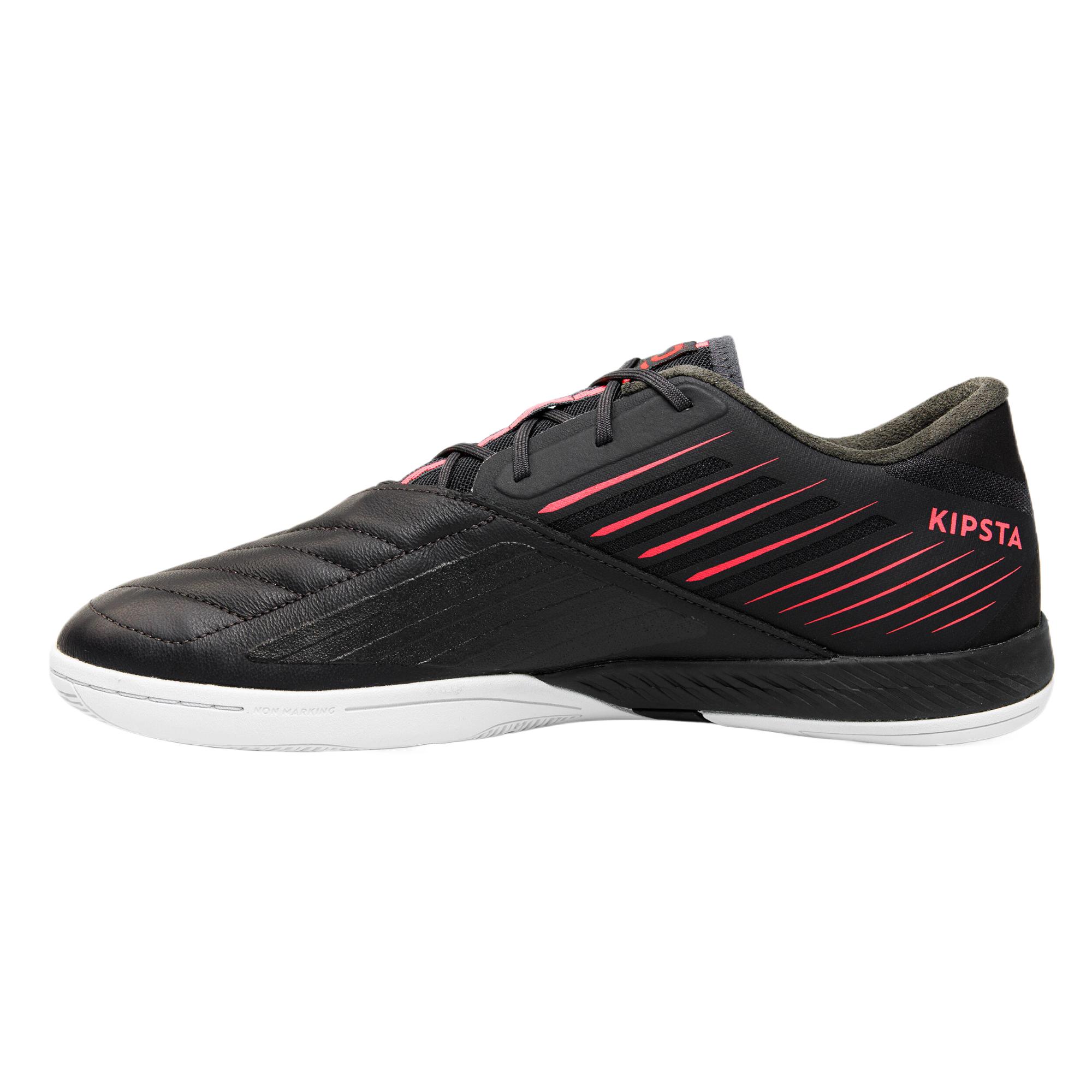 DECATHLON Ginka Pro Cushioning Soccer Shoes Men’s Carbon Gray Fluorescent Coral Powder