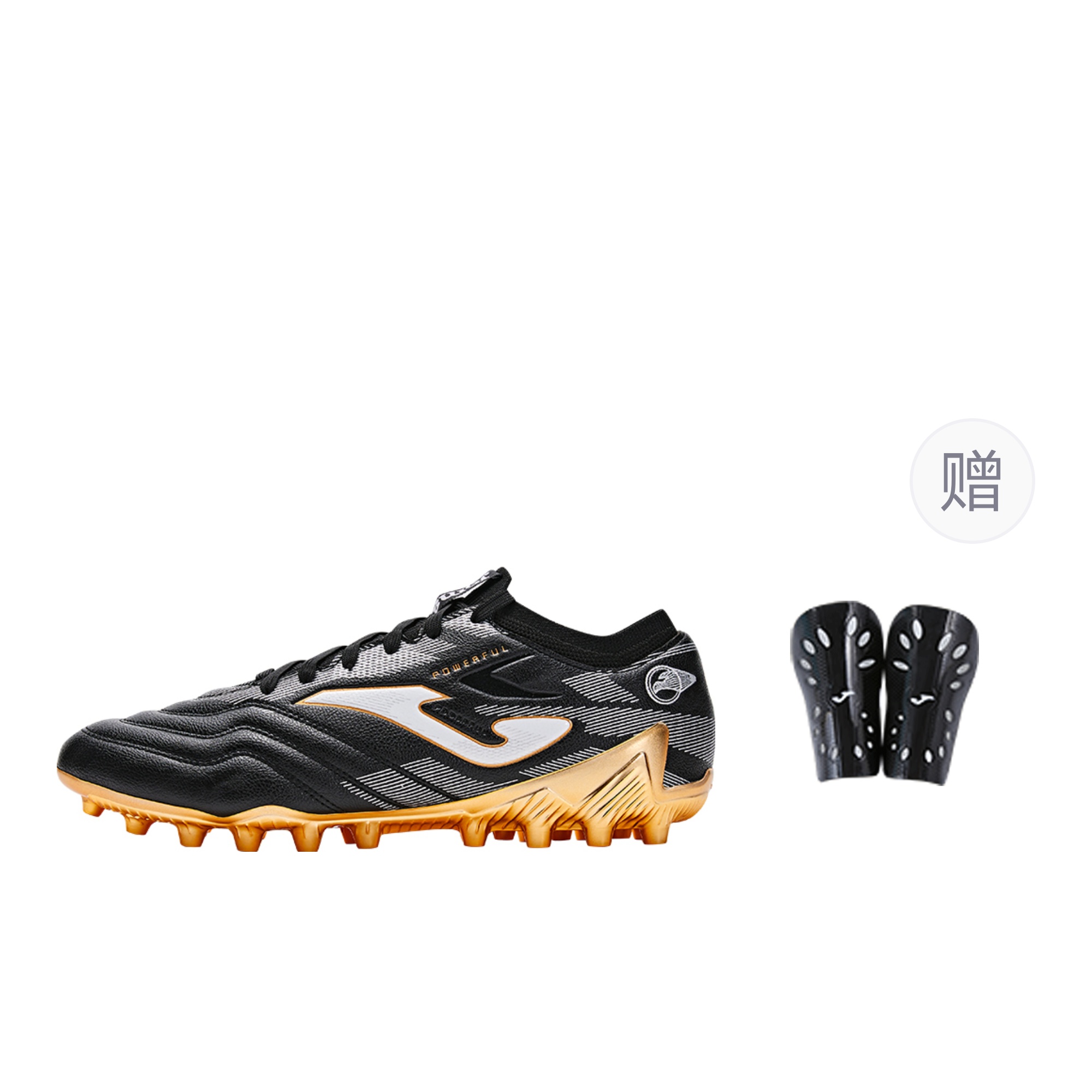 Joma MG Multi Ground Synthetic Leather Slip Resistant Abrasion Resistant MG Soccer Shoes Men’s Black