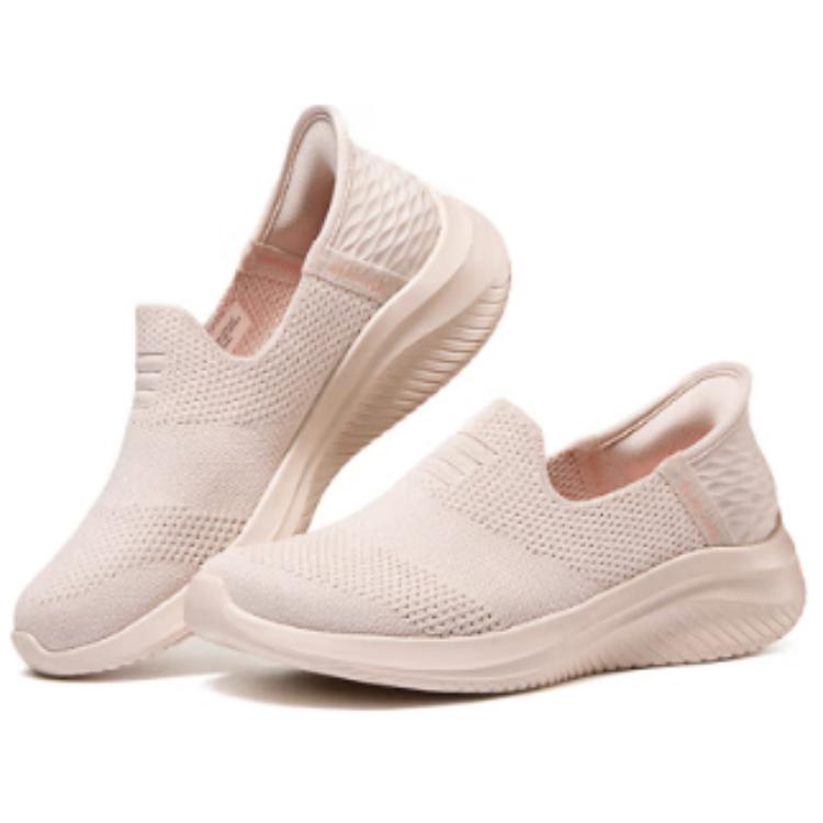 Skechers Slip Ins Hands Free Slip Ins Versatile Cushioning, Wear Resistant Low top Casual Shoes Women’s Beige
