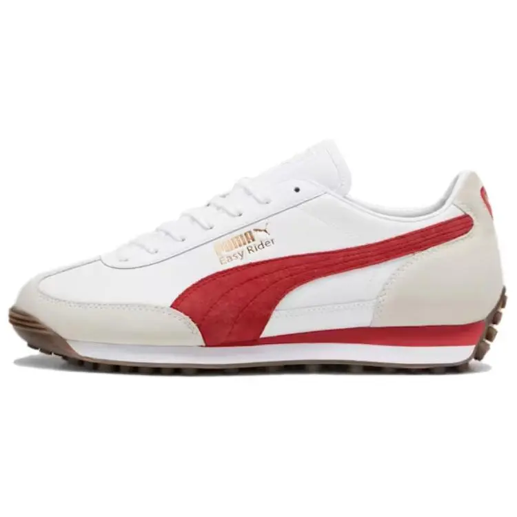 PUMA Easy Rider Abrasion Resistant Low top Casual Shoes Unisex White Red