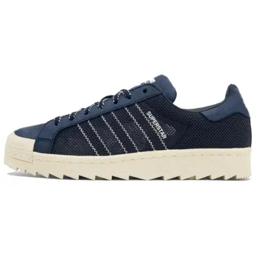 Adidas Originals x CLOT SUPERSTAR Low top Casual Shoes Unisex Marine Blue