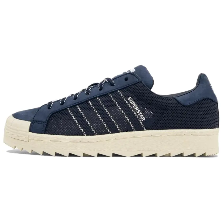 Adidas Originals x CLOT SUPERSTAR Low top Casual Shoes Unisex Marine Blue