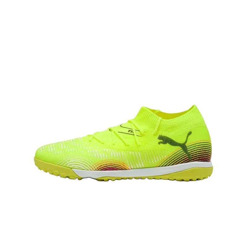 PUMA FUTURE 8 MATCH Comfortable And Lightweight Abrasion Resistant Soccer Shoes Unisex Yellow