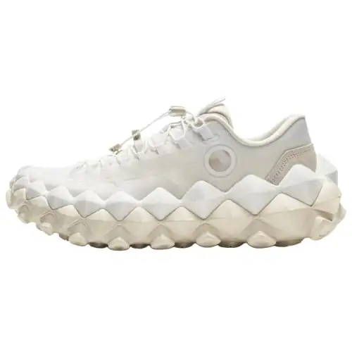 Li Ning Cushioning Lightweight Rebound Low top Casual Shoes Unisex Standard Ecru