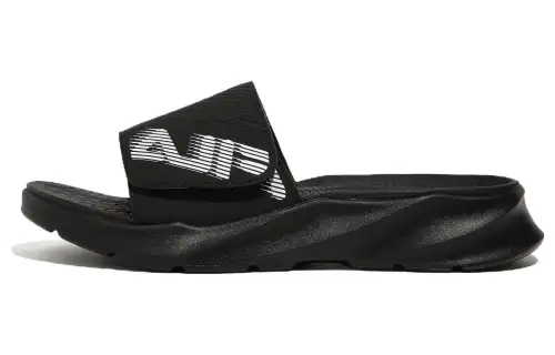FILA Nre Slip Resistant Abrasion Resistant Slide Slippers Unisex Black Korean Style