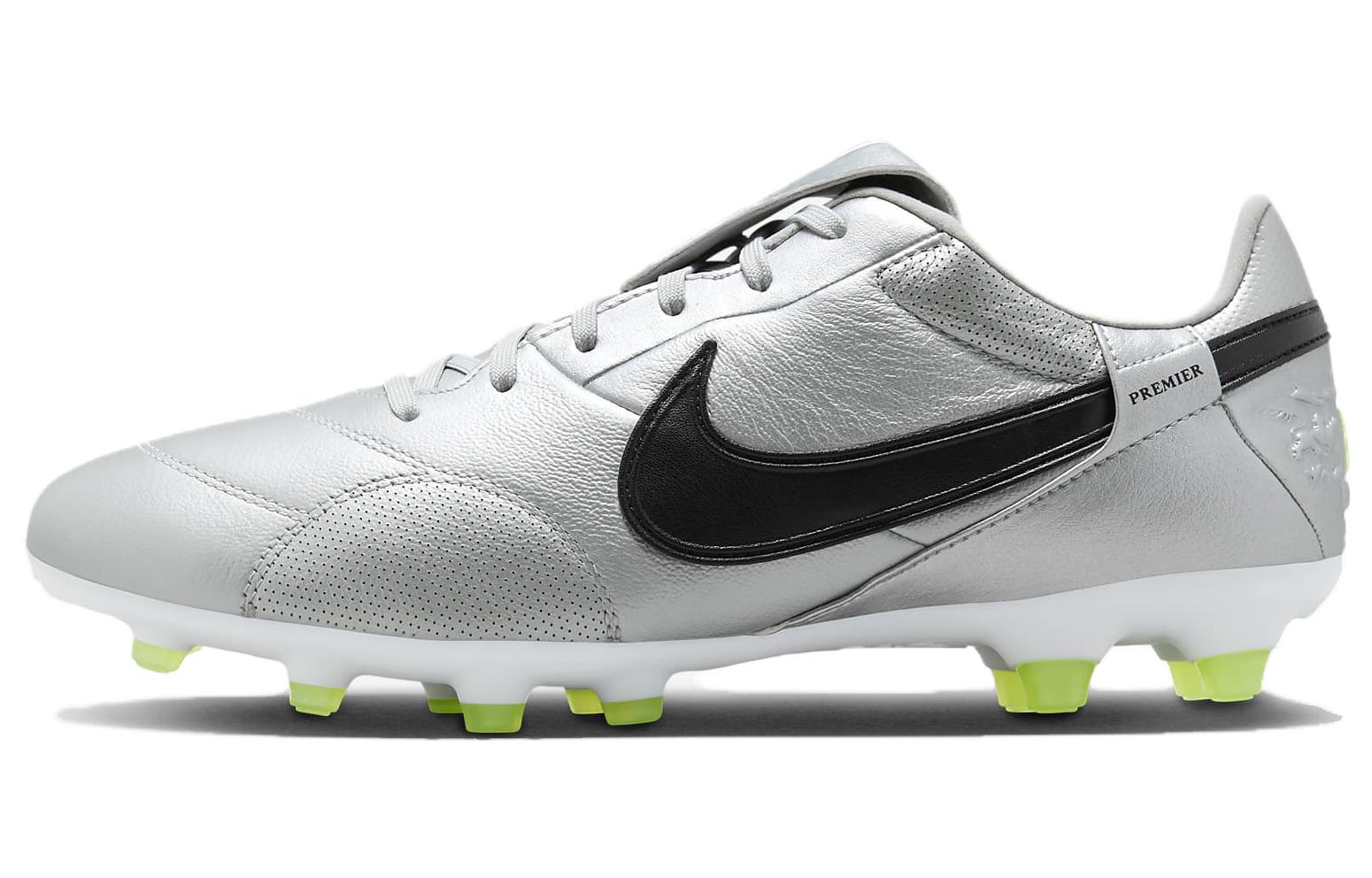 Мужские бутсы Nike Premier 3 (металлическо-серебряные)