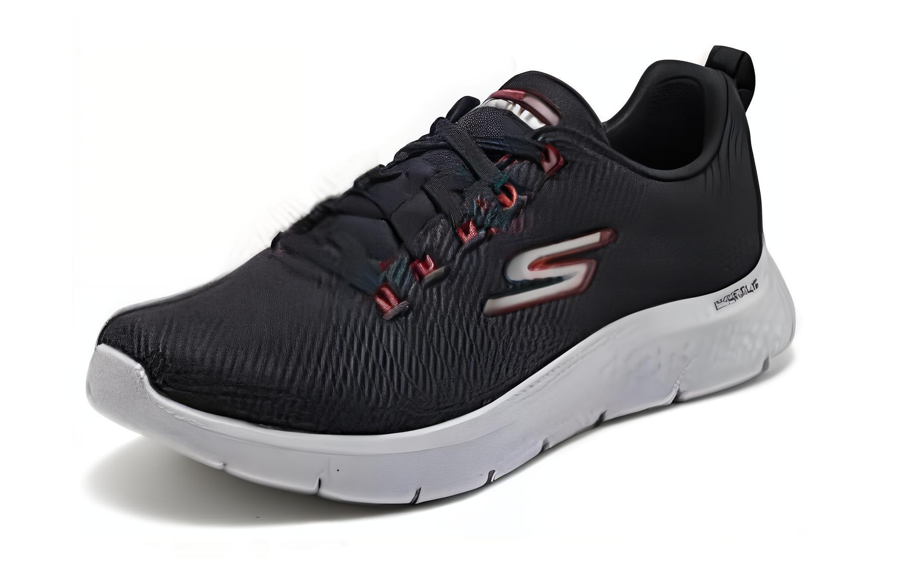 Skechers Fabric Cushioning Low top Casual Shoes Men’s Black Red
