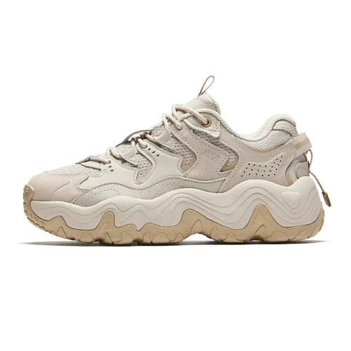 Anta Slip Resistant Abrasion Resistant Slip Resistant Abrasion Resistant Low top Casual Shoes Women's Beige