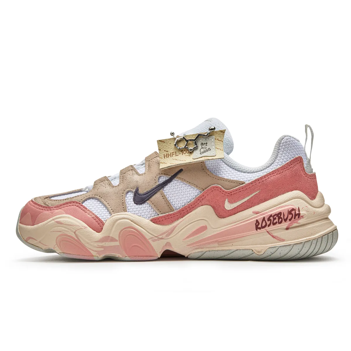 Nike Tech Hera Cushioning Low top Casual Shoes Women's Red Beige