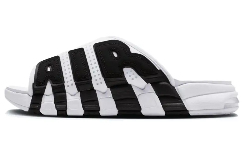 Nike Air More Uptempo Slide White Black Red