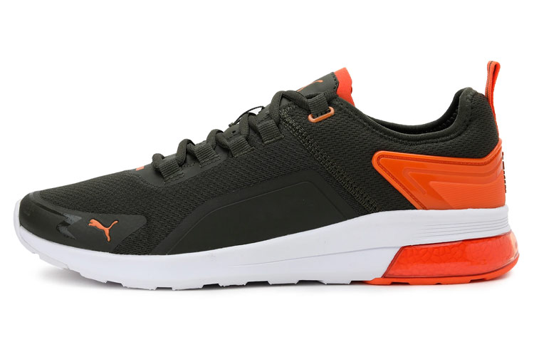 PUMA Electron Casual Shoes Unisex Low Top Black/Orange