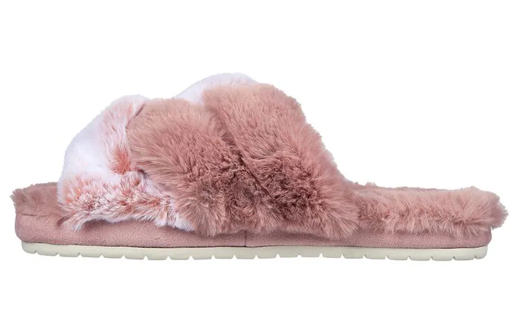 Skechers Cozy Rubber Sole Slide Slippers Women's Pink