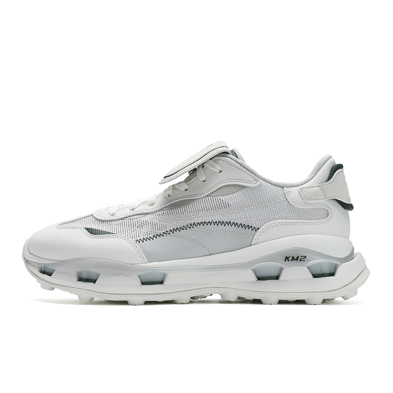 FILA KM2 Low top Casual Shoes Men's White Gray