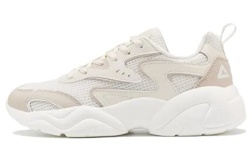PEAK Slip Resistant Abrasion Resistant Low top Casual Shoes Women's White Brown