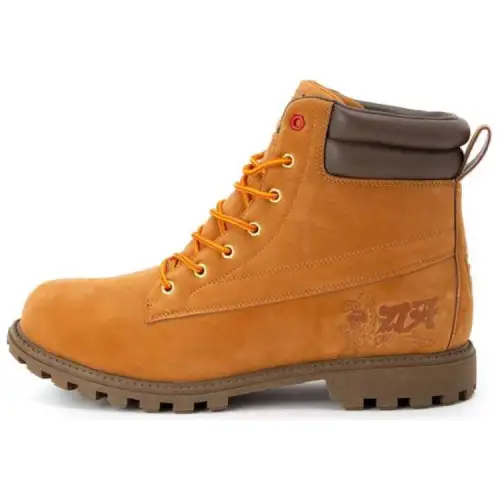 BAKI X FILA Short Combat Boots Men's Brown