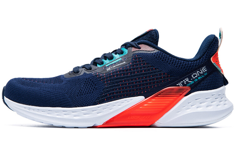 361° Bangtan Technology Comfortable and wear-resistant cushioning elite training sneakers blue and orange