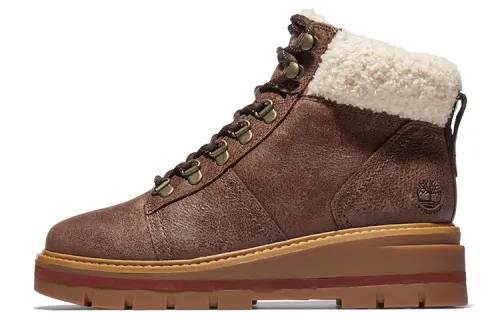 Timberland Ankle Length Combat Boots Women's Coffee Brown