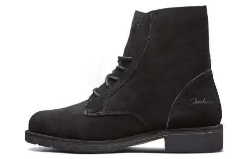 Skechers Patina Suede Crew Combat Boots Women's Black