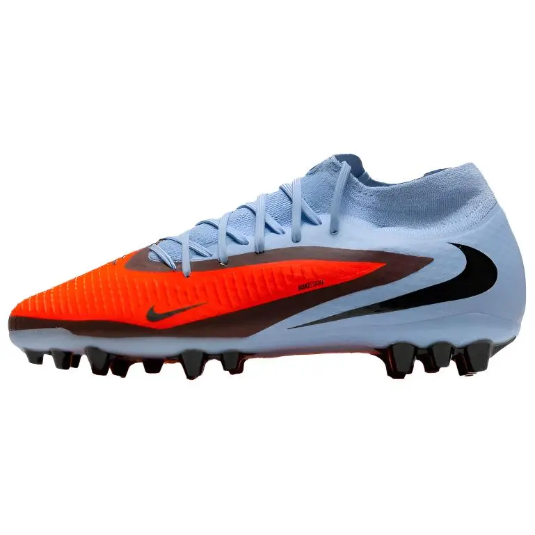 Nike Phantom 6 Synthetic Leather Cushioning Slip Resistant Coverage Soccer Shoes Men's Red Blue