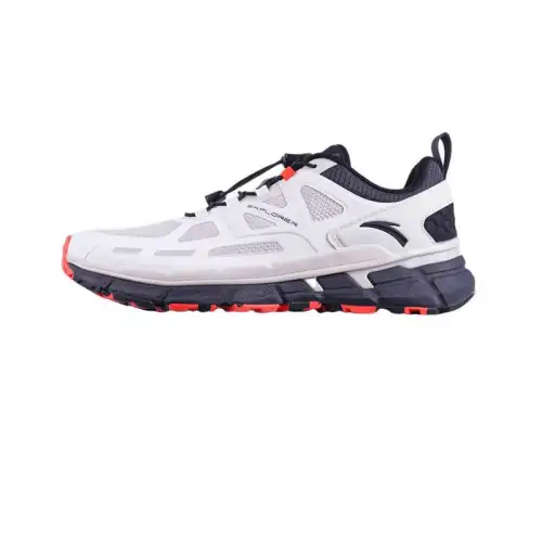 Anta Versatile Cushioning, Wear Resistant Low top Casual Shoes Men's Mud Gray Ivory White
