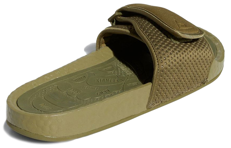 Шлепанцы adidas originals Chancletas Hu Slides (зеленые) — Зелёный — фото 4