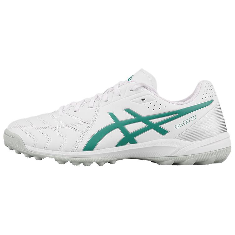 Asics Calcetto Comfortable TF Turf Soccer Shoes Men's White 2E Width