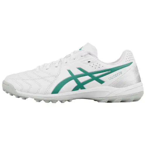 Asics Calcetto Comfortable TF Turf Soccer Shoes Men's White 2E Width
