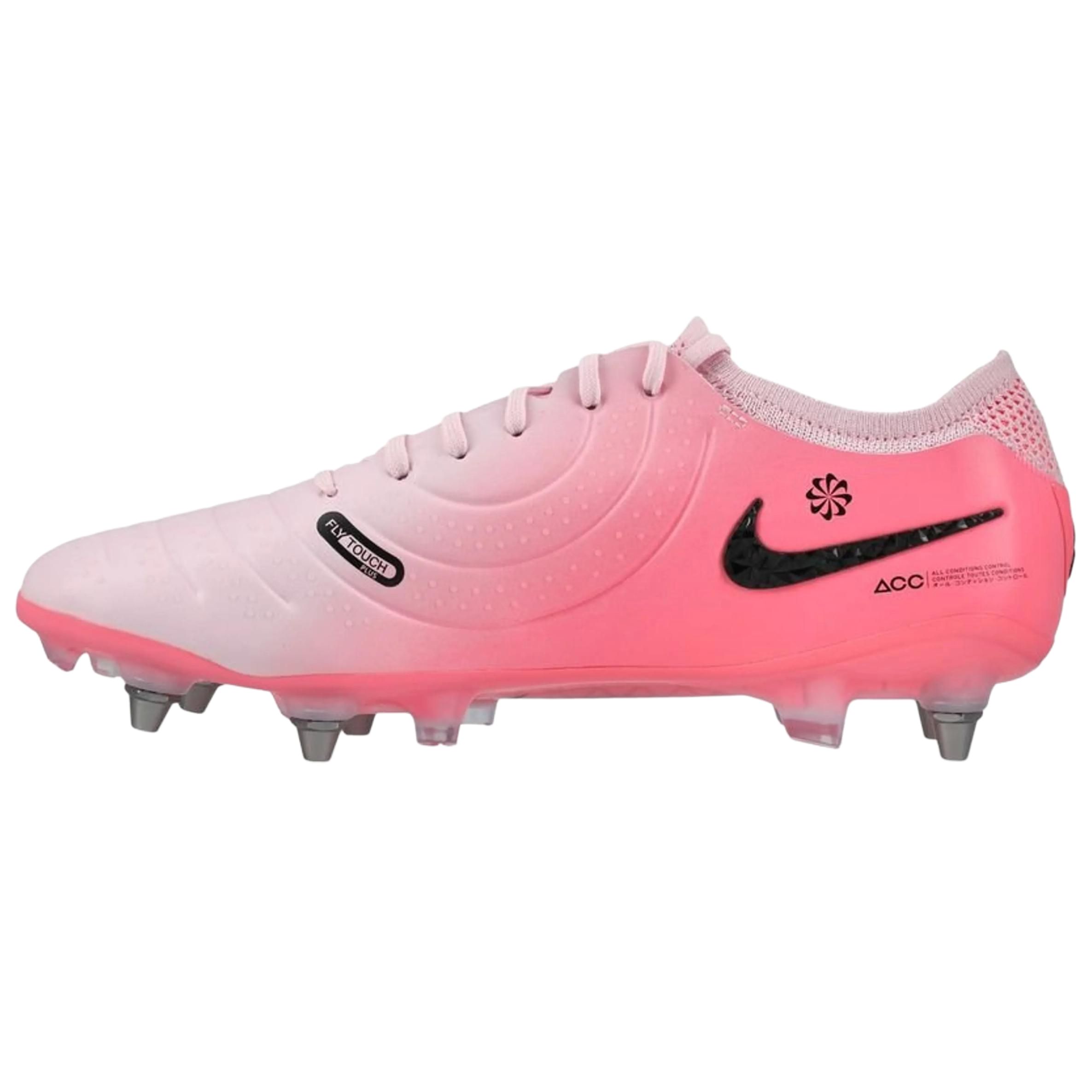 Nike Tiempo Legend 10 Slip Resistant Abrasion Resistant Soccer Shoes Men’s Pink Black