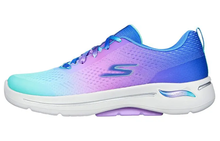 Skechers Go Walk Arch Fit Fabric Sports Low top Casual Shoes Women's Blue