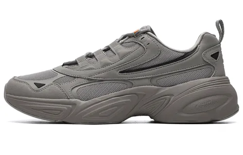 FILA Cube Textile, Synthetic Leather Low top Casual Shoes Men's Decline Dove Gray