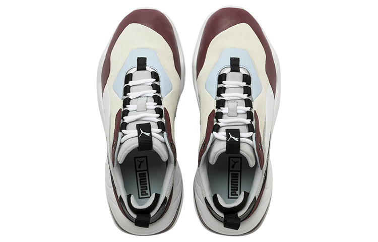 Женские кроссовки PUMA Thunder Colorblock (коричнево-бело-хаки) — Коричневый / белый / хаки / серый / чёрный / синий — фото 4