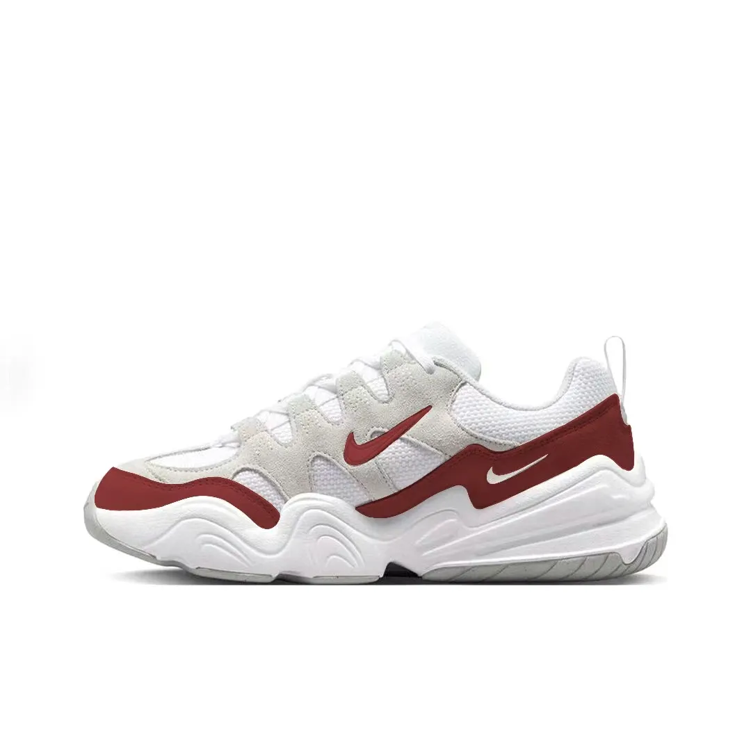Nike Tech Hera Passionate Rose Abrasion Resistant Low top Casual Shoes Unisex White Red