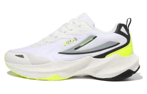 FILA Nre E3 Textile, Leather Low top Casual Shoes Unisex White Green
