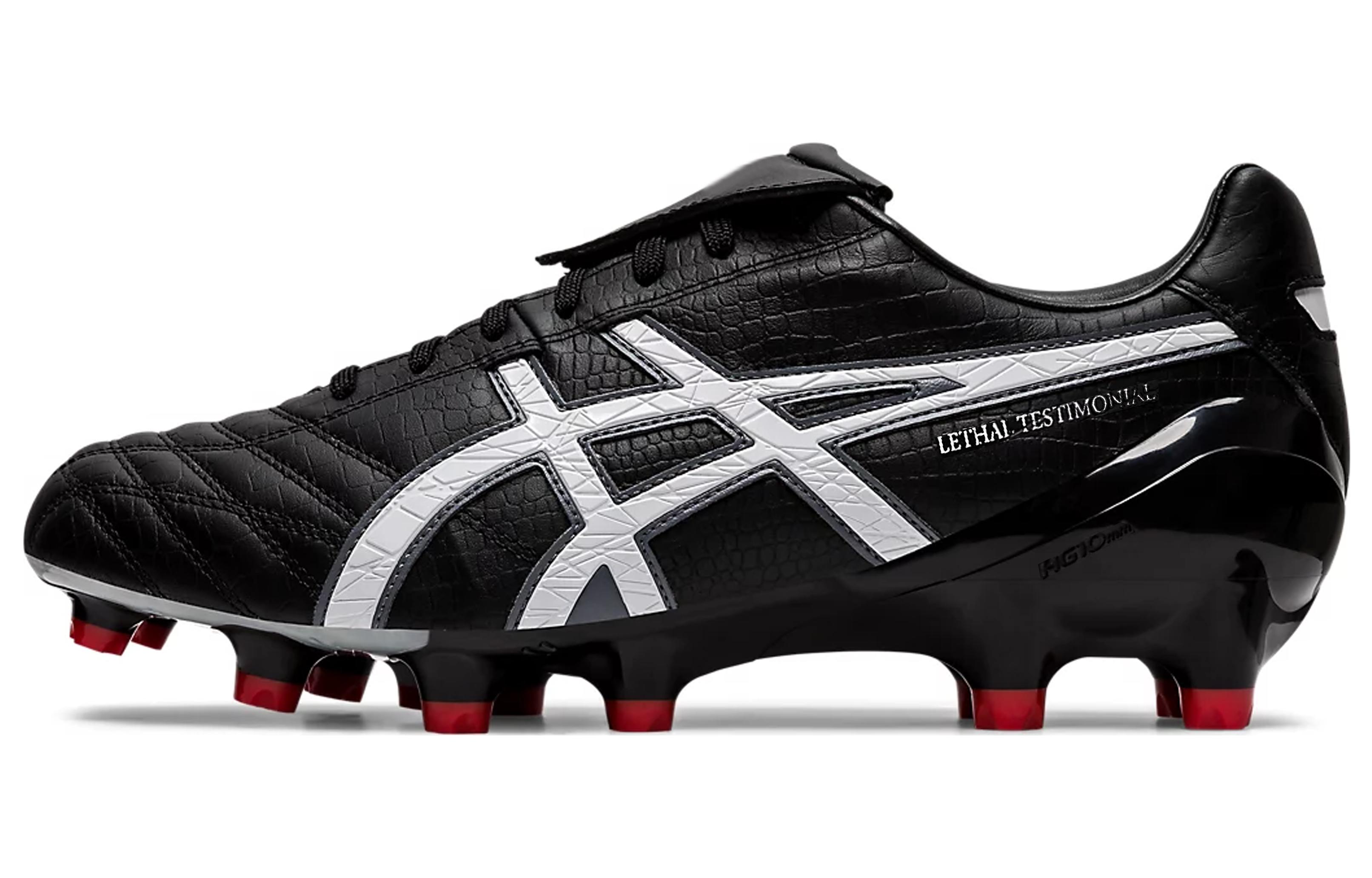 Asics Gel Lethal Testimonial 4 IT Abrasion Resistant Breathable Soccer Shoes Black White