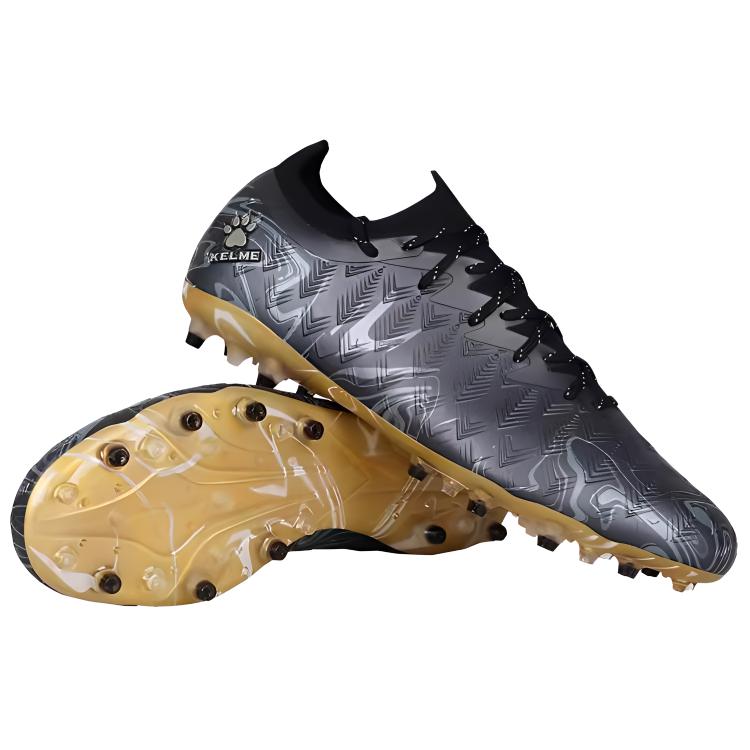 KELME MG Multi Ground Artificial Turf Slip Resistant Abrasion Resistant Soccer Shoes Men’s Black