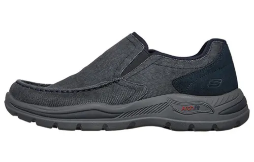 Skechers Arch Fit Motley Rolens Canvas Low top Casual Shoes Men's Marine Blue