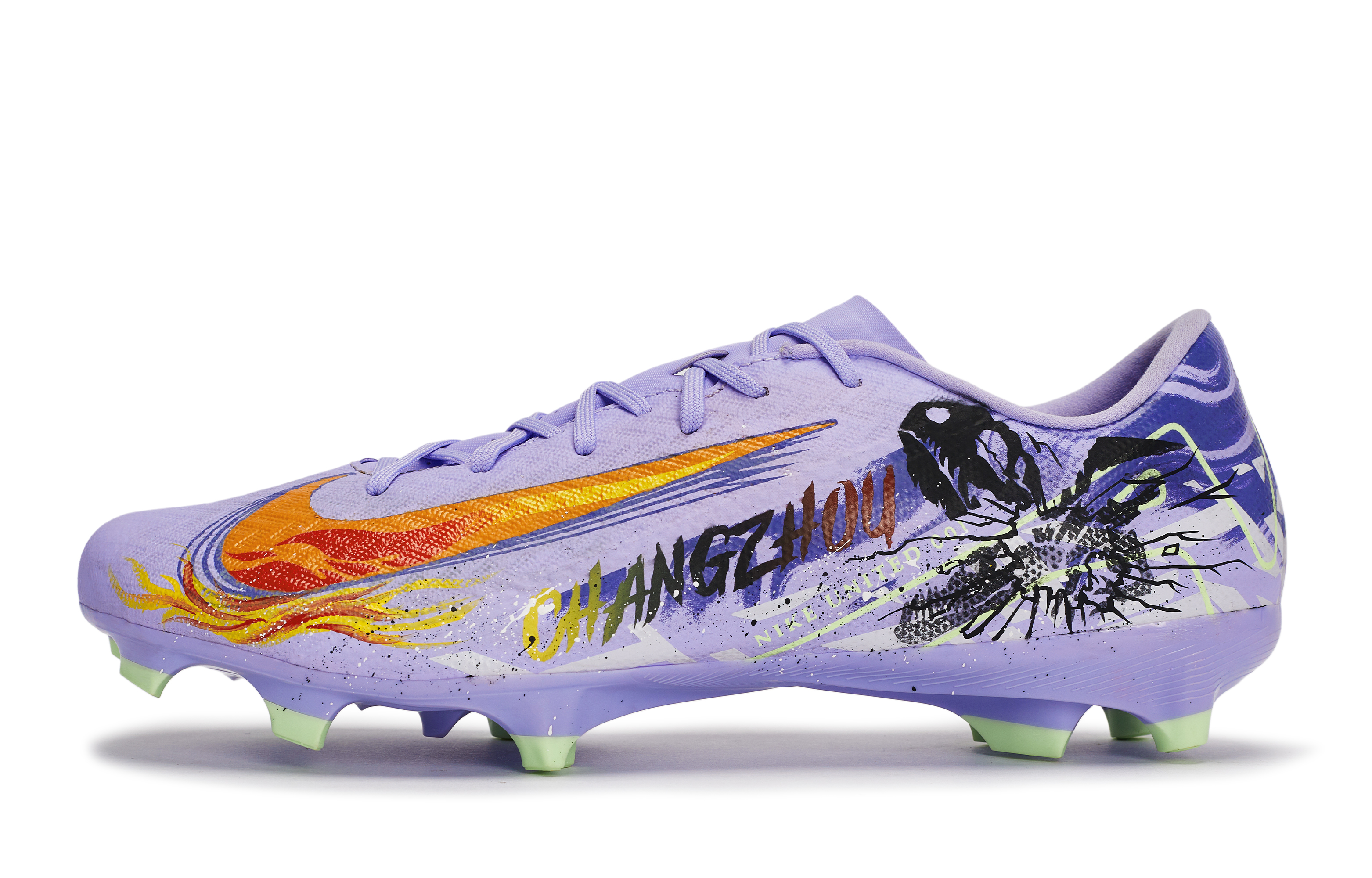 Nike Mercurial Vapor 16 Cushioning Soccer Shoes Unisex Black Orange Red Purple