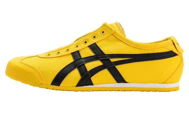 Кеды Onitsuka Tiger MEXICO 66 Slip-On PU (желто-черные)