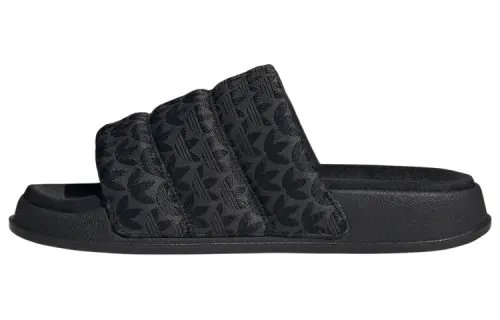 Adidas Wmns Adilette Essential Slides 'Trefoil Monogram - Black' Women's