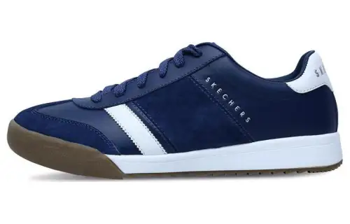 Skechers Cushioning Abrasion Resistant Lightweight Low top Casual Shoes Men's Marine Blue
