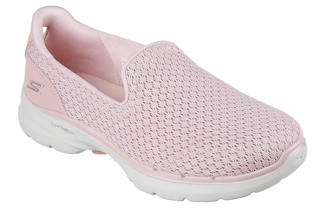 Skechers Go Walk 6 Textile, Synthetic Leather Cushioning, Wear Resistant Low top Casual Shoes Women’s Pink