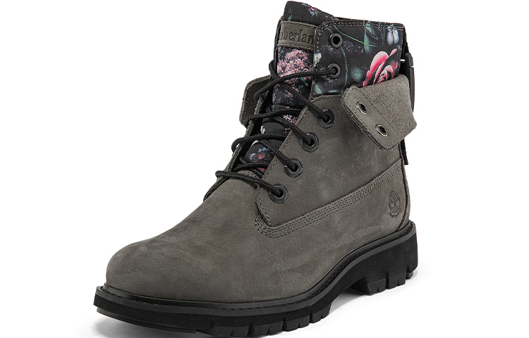 Timberland Lucia Way 6 Inch Waterproof Roll Top Boots 'Grey And Floral' Women's