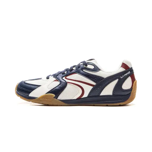 Li Ning Film Retro Low top Casual Shoes Women's White Blue