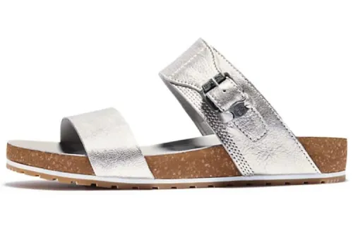 Timberland Rubber Sole Slip Resistant Quick Dry Slide Slippers Women's Silver