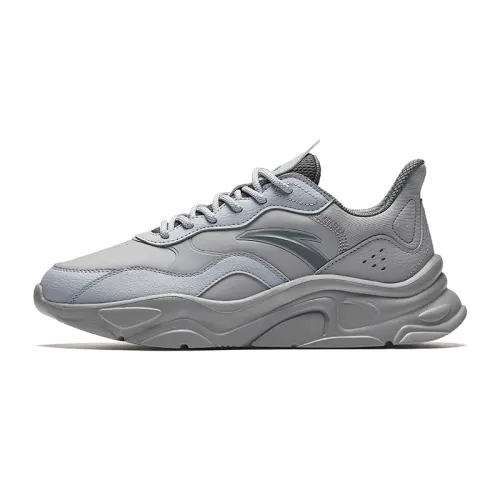 Anta Millennial Generation Abrasion Resistant Breathable Abrasion Resistant Breathable Low top Casual Shoes Men's Gray