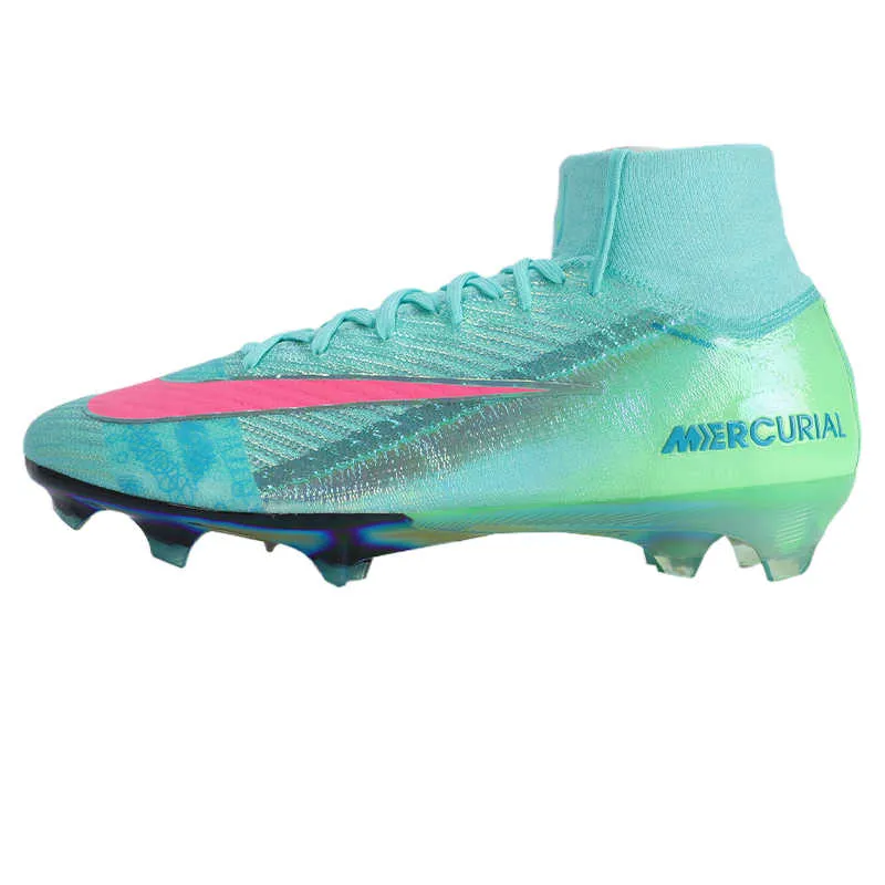Nike Mercurial Superfly 10 Slip Resistant Abrasion Resistant Soccer Shoes Unisex Green