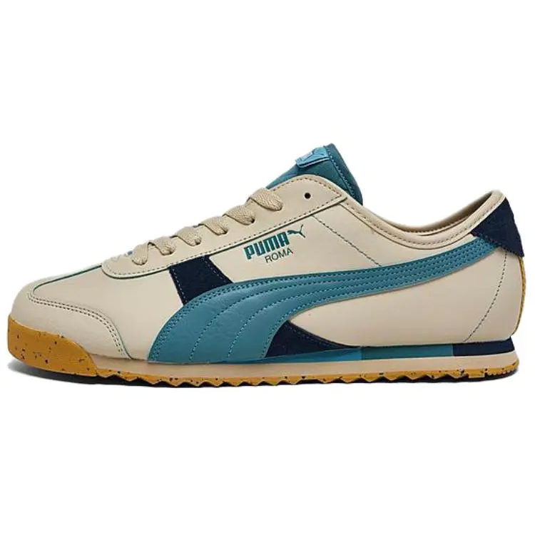 PUMA Roma Snowdrifts Granola Snowdrifts Comfortable Low top Casual Shoes Men's Yellow Blue