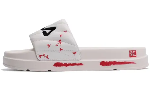 FILA Drifter Totem Slip Resistant Abrasion Resistant Quick Dry Slide Slippers Women's White Red