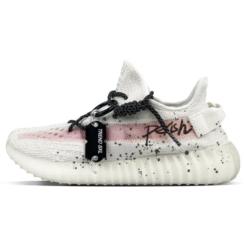 Adidas Originals Yeezy Boost 350 V2 Abrasion Resistant Low top Casual Shoes Unisex White Pink